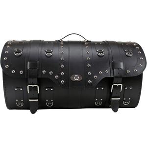 Skórzana torba motocyklowa z zamkiem i nitami RSA K160 czarna