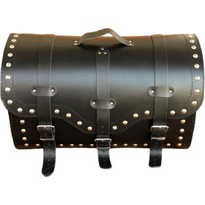 Skórzana torba motocyklowa z zamkiem i nitami RSA K155 czarna