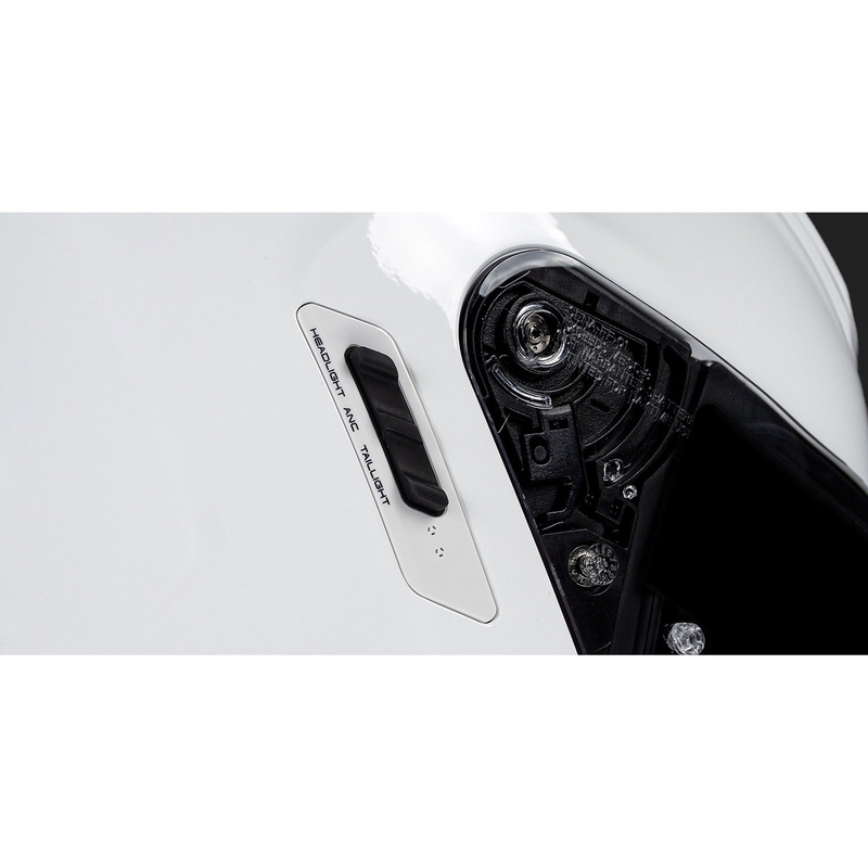 Kask motocyklowy integralny SENA Phantom z siateczkowym zestawem słuchawkowym, błyszczący, czarny