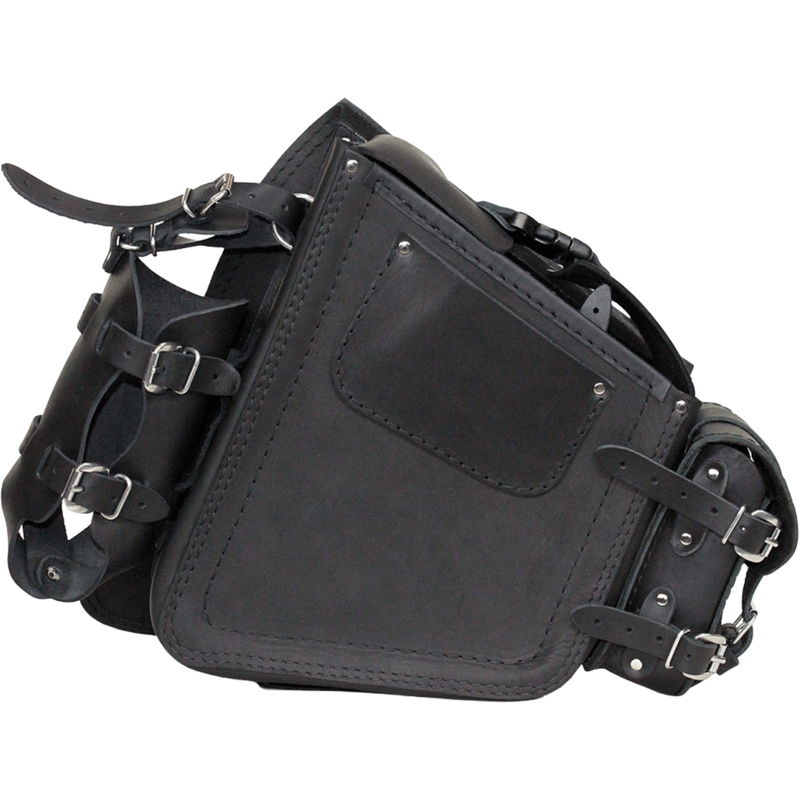 Skórzana torba motocyklowa RSA S494 Skull HD Softail czarna