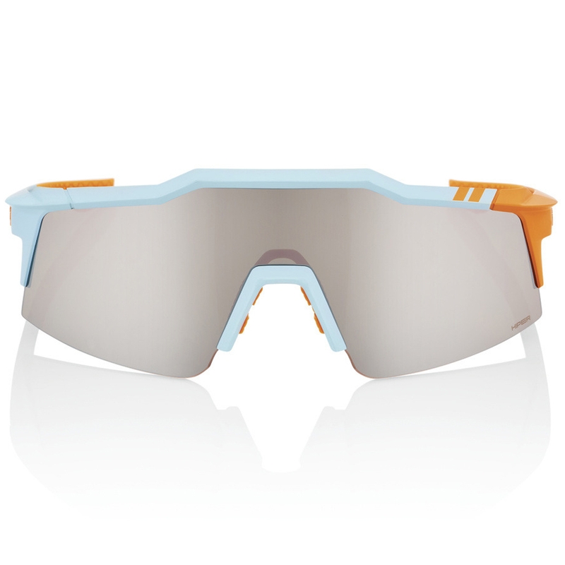 Okulary przeciwsłoneczne SPEEDCRAFT SL Soft Tact w dwóch odcieniach, 100% Hiper, ze srebrnymi soczewkami