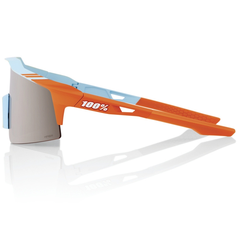 Okulary przeciwsłoneczne SPEEDCRAFT SL Soft Tact w dwóch odcieniach, 100% Hiper, ze srebrnymi soczewkami