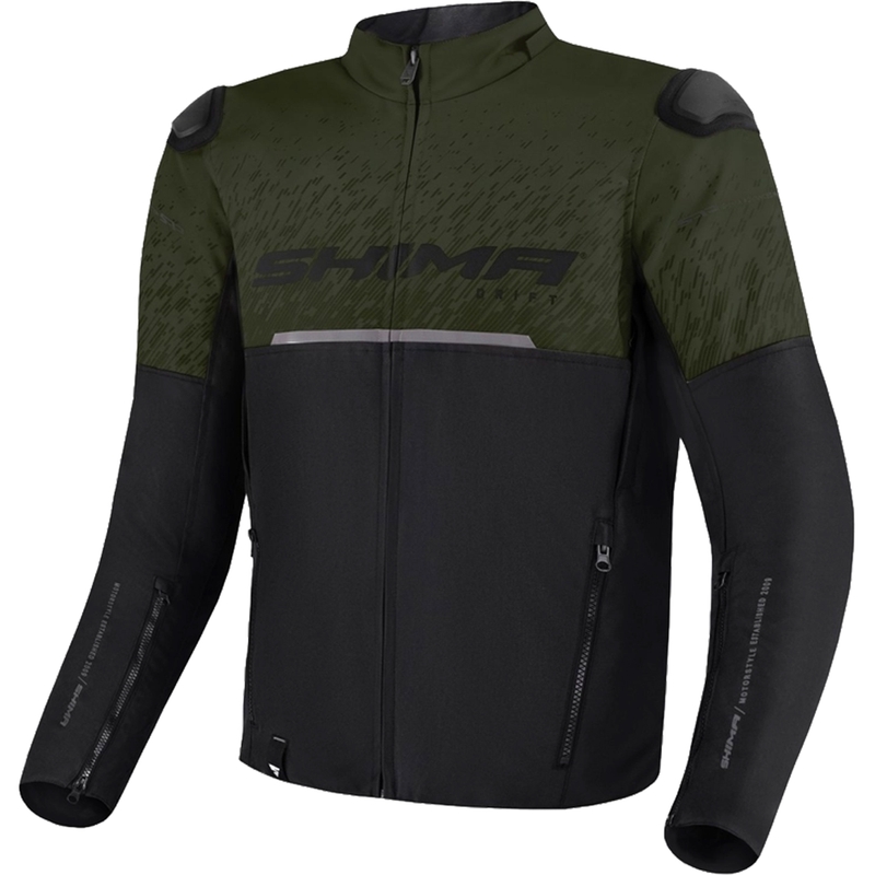 Kurtka motocyklowa Shima Drift khaki-czarny