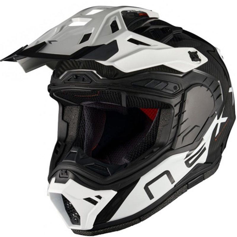 Kask motocyklowy enduro Nexx X.Rally Gravix Carbon czarno-biały