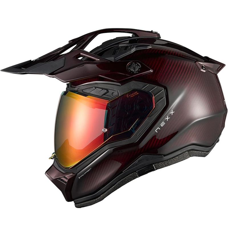 Kask motocyklowy enduro Nexx X.Rally Namib Carbon czerwony