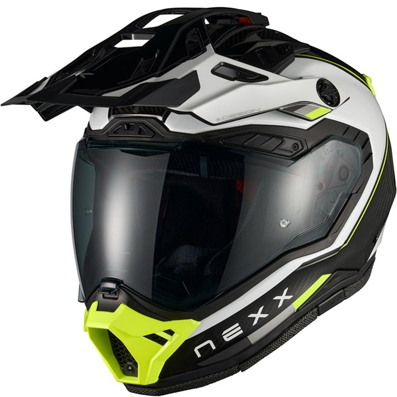 Kask motocyklowy enduro Nexx X.Rally Raid biało-fluo żółty