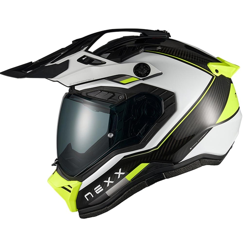 Kask motocyklowy enduro Nexx X.Rally Raid biało-fluo żółty