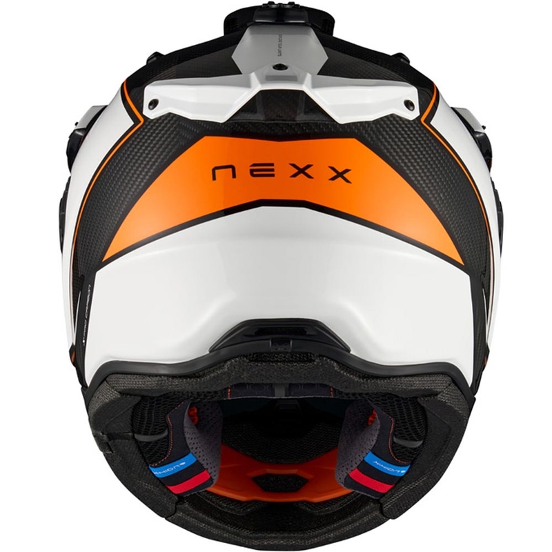 Kask motocyklowy enduro Nexx X.Rally Raid biało-pomarańczowy