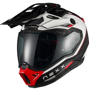 Kask motocyklowy enduro Nexx X.Rally Raid biało-czerwony
