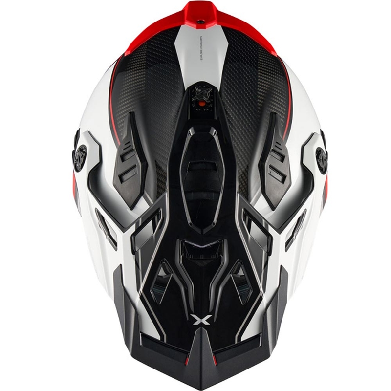 Kask motocyklowy enduro Nexx X.Rally Raid biało-czerwony