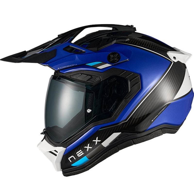 Kask motocyklowy enduro Nexx X.Rally Raid niebiesko-biały