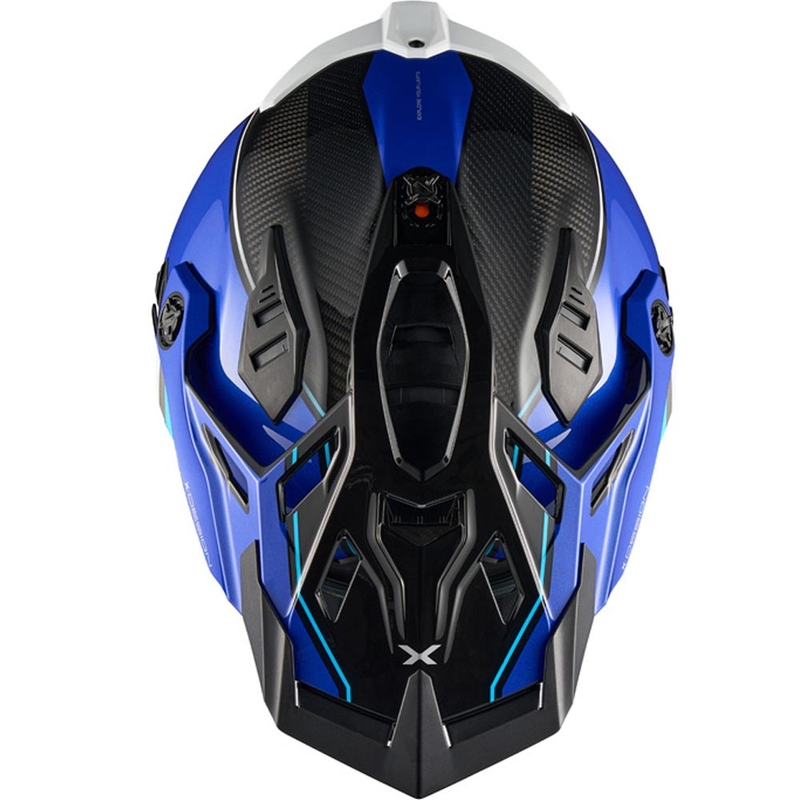 Kask motocyklowy enduro Nexx X.Rally Raid niebiesko-biały