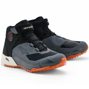 Buty motocyklowe Alpinestars CR-X Drystar czarno-ciemnoszaro-pomarańczowe