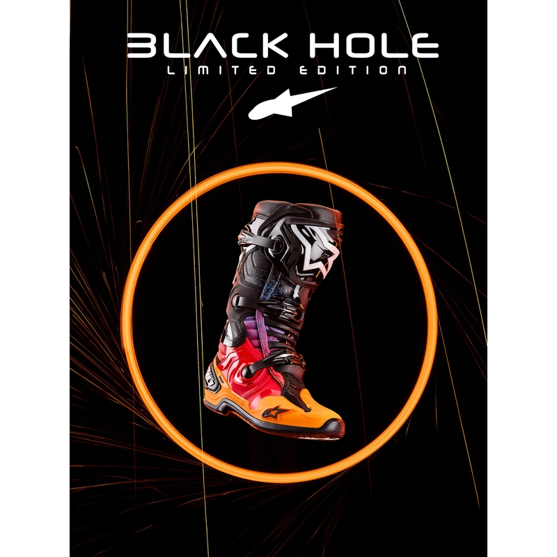 Buty motocyklowe Alpinestars Tech 10 Limited Edition Black Hole w kolorze czarnym