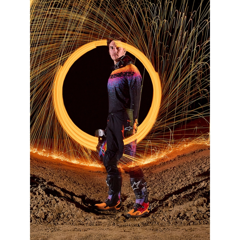 Spodnie motocrossowe Alpinestars Supertech Limited Edition Black Hole – czarne