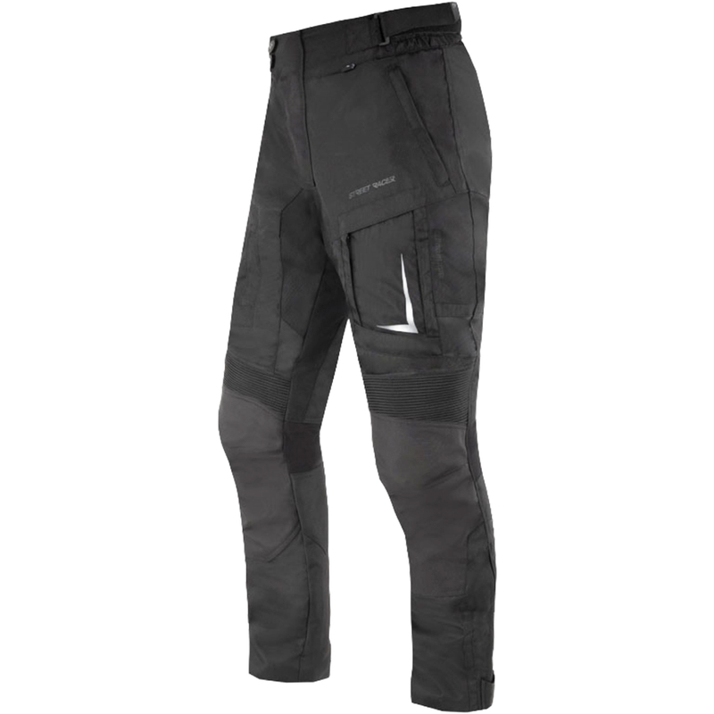 Rozszerzane spodnie motocyklowe Street Racer Hilax czarne