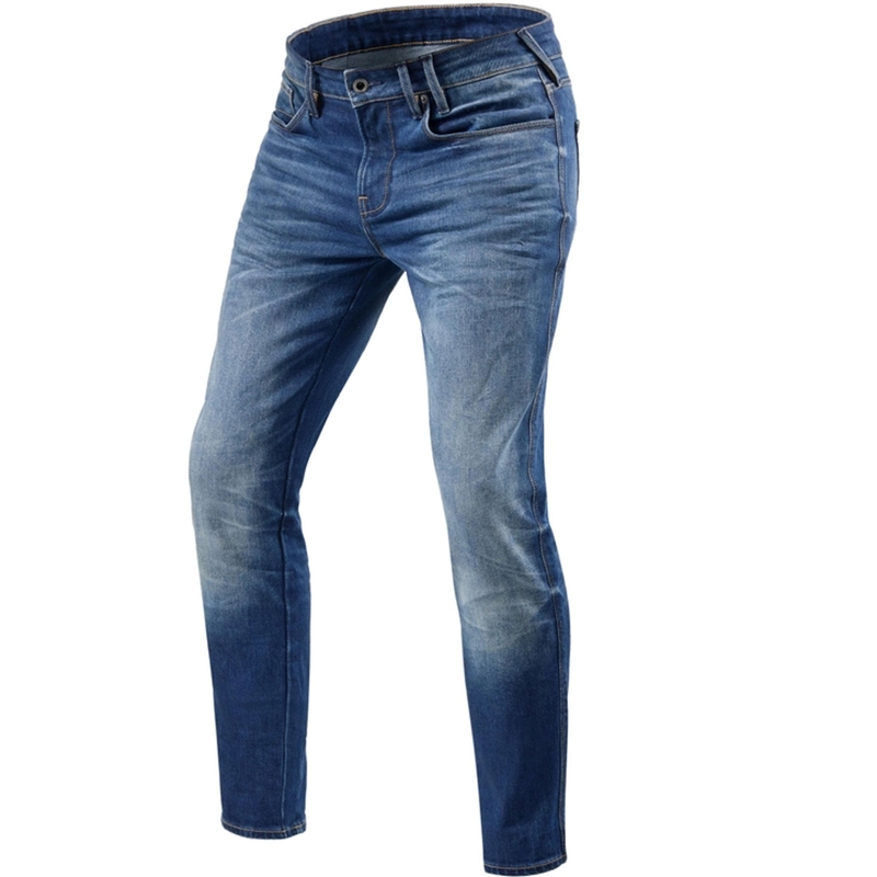 Niebieskie jeansy motocyklowe Revit Carlin SK
