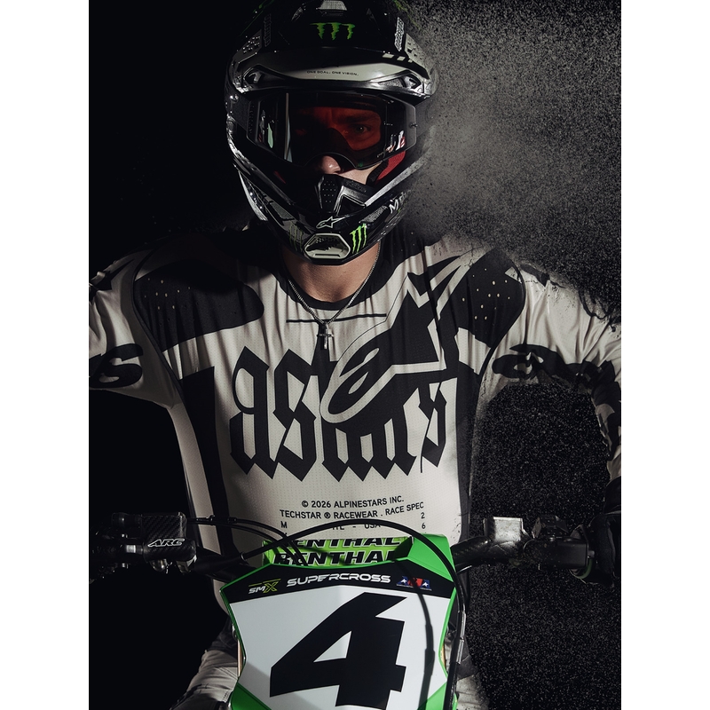 Spodnie motocrossowe Alpinestars Techstar w limitowanej edycji Wolf Dust w kolorze piaskowo-czarnym