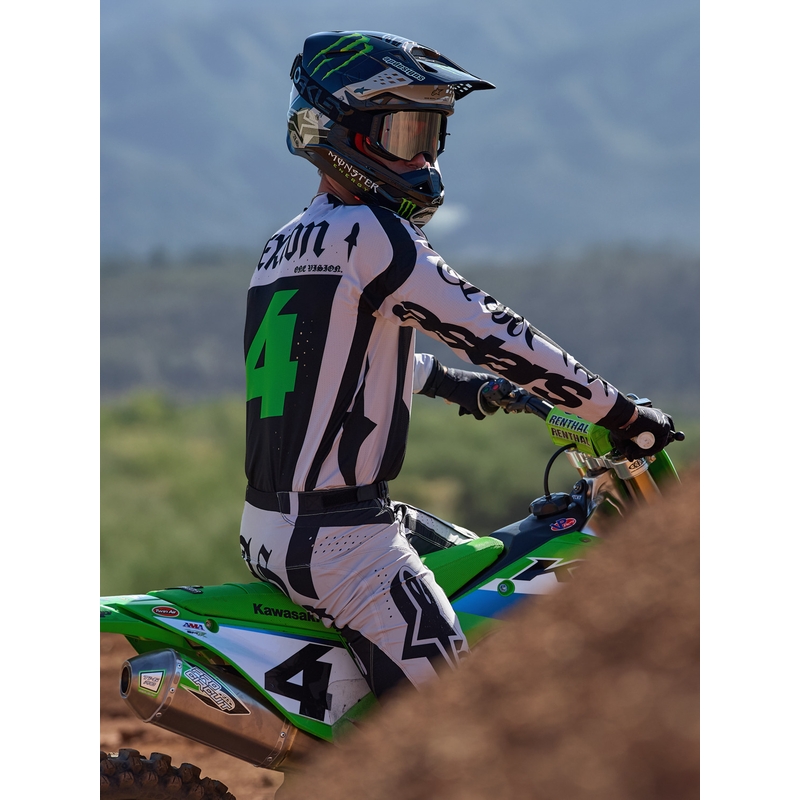Spodnie motocrossowe Alpinestars Techstar w limitowanej edycji Wolf Dust w kolorze piaskowo-czarnym