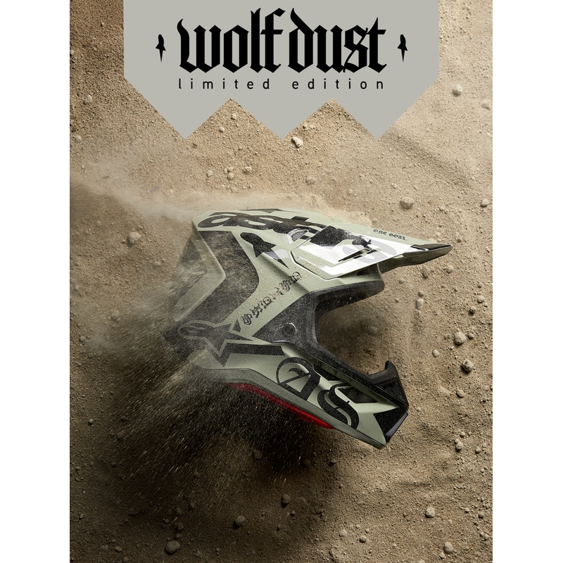 Kask motocrossowy Alpinestars Supertech S-M7 w limitowanej edycji Wolf Dust sand-black