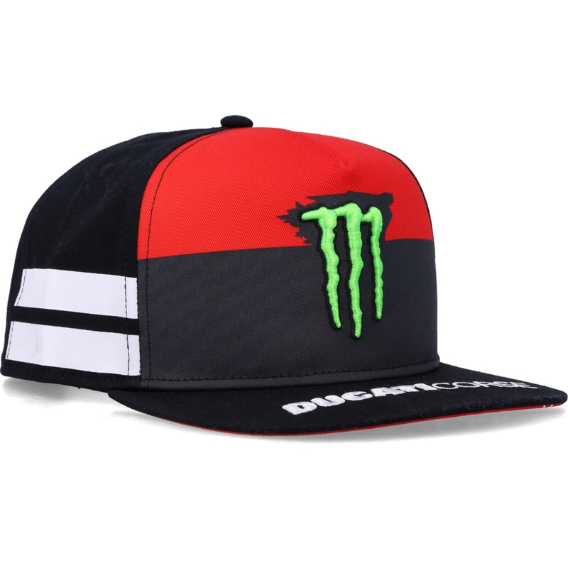 Czapka Ducati Monster White Stripes w kolorze czarno-czerwono-białym