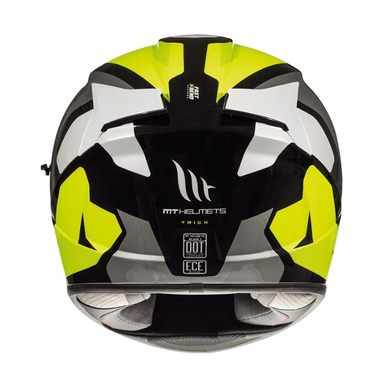 Integralny kask motocyklowy MT Blade 2 SV Trick biało-szaro-fluo żółty wyprzedaż