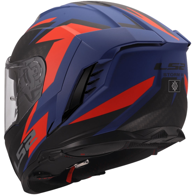 Kask motocyklowy integralny LS2 FF818 Storm III Dynamo niebiesko-czerwony