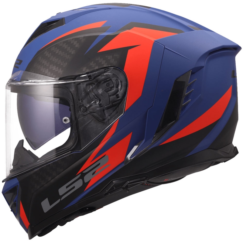 Kask motocyklowy integralny LS2 FF818 Storm III Dynamo niebiesko-czerwony