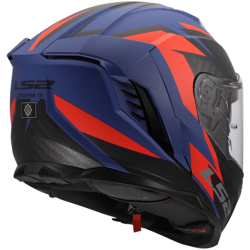 Kask motocyklowy integralny LS2 FF818 Storm III Dynamo niebiesko-czerwony