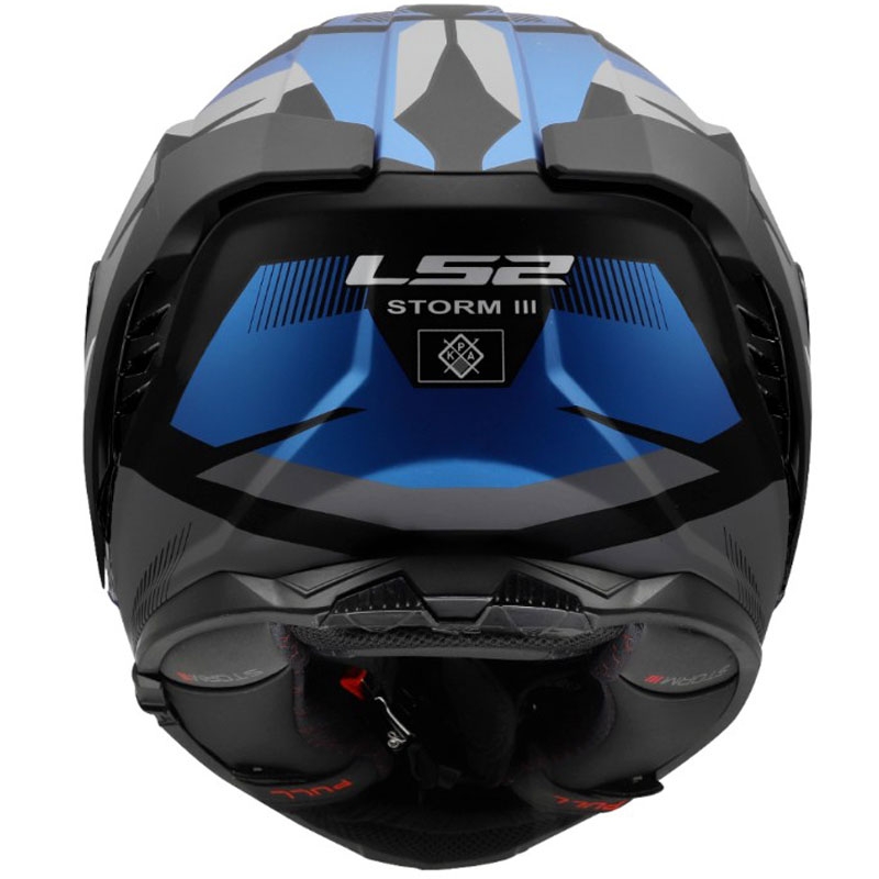 Kask motocyklowy integralny LS2 FF818 Storm III Komai czarno-niebieski