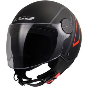 Kask motocyklowy otwarty LS2 OF558 Sphere Lux II Minimum czarno-czerwony
