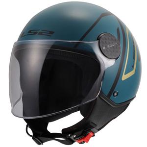 Kask motocyklowy otwarty LS2 OF558 Sphere Lux II Minimum ciemnoniebiesko-zielony
