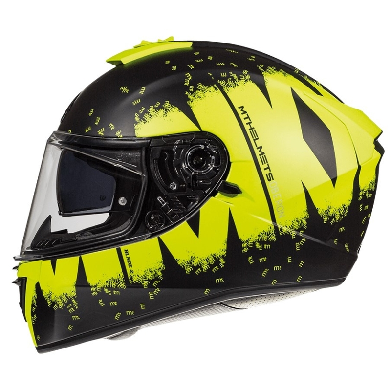 Integralny kask motocyklowy MT Blade 2 SV Oberon czarno-fluo żółty wyprzedaż