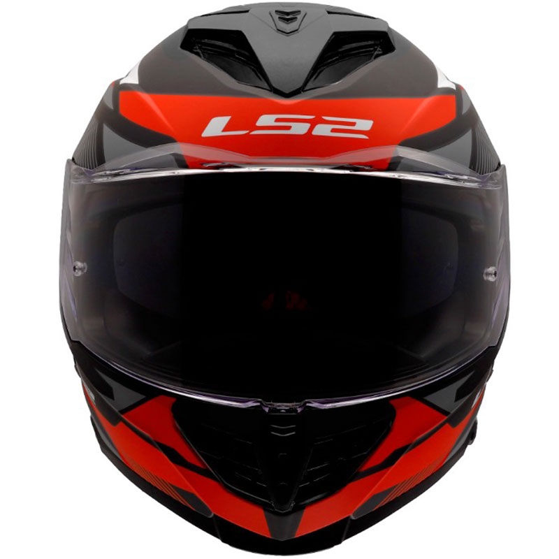 Kask motocyklowy integralny LS2 FF818 Storm III Komai czarno-czerwony