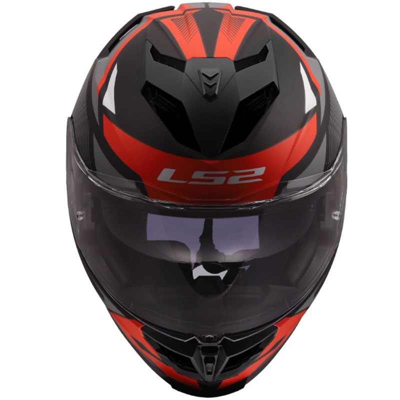 Kask motocyklowy integralny LS2 FF818 Storm III Komai czarno-czerwony
