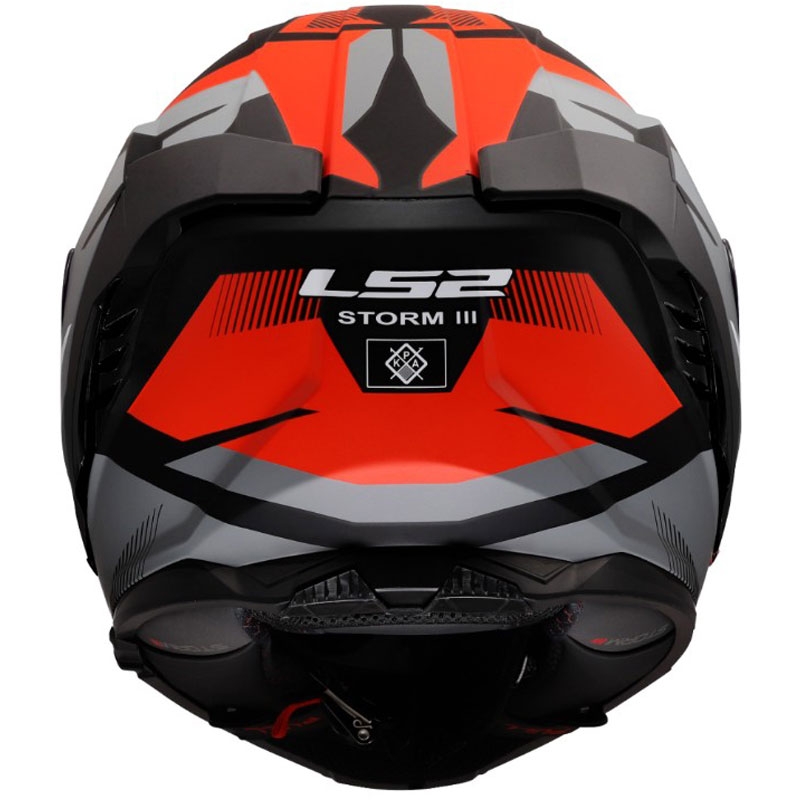 Kask motocyklowy integralny LS2 FF818 Storm III Komai czarno-czerwony