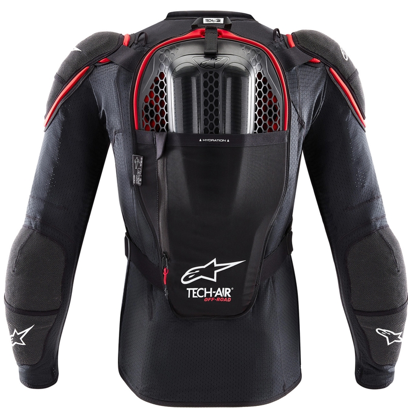 Kamizelka motocyklowa z poduszką powietrzną Alpinestars TECH-AIR®OFF-ROAD czarno-czerwona