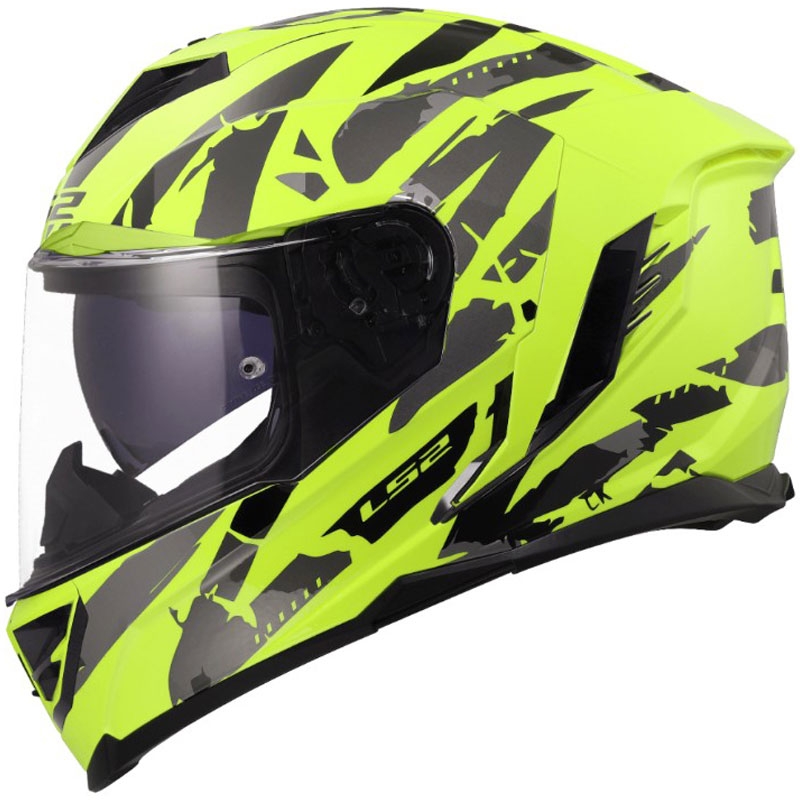 Kask motocyklowy integralny LS2 FF818 Storm III Kaos żółty
