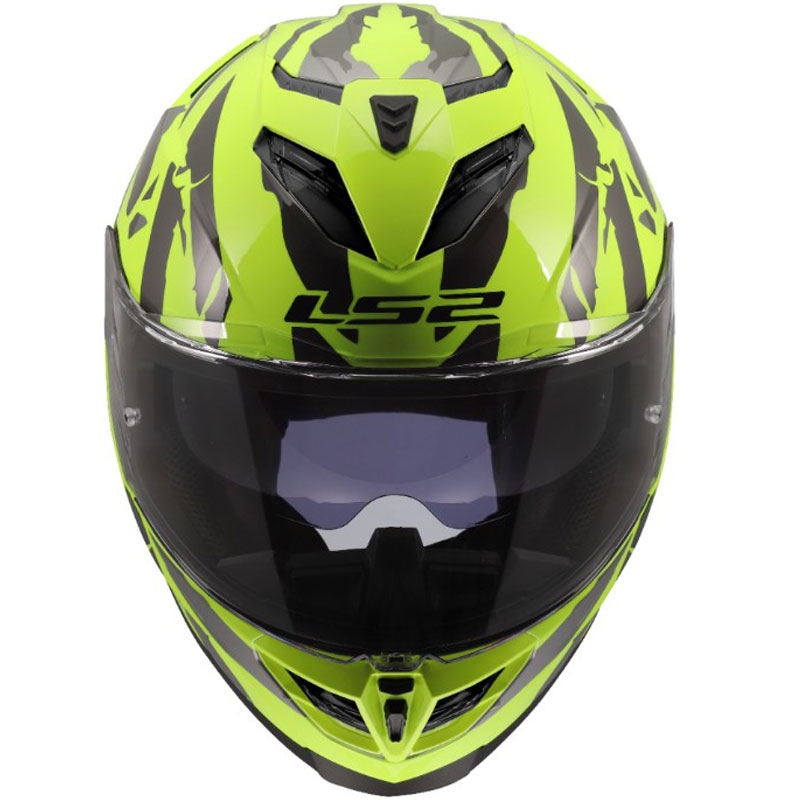 Kask motocyklowy integralny LS2 FF818 Storm III Kaos żółty