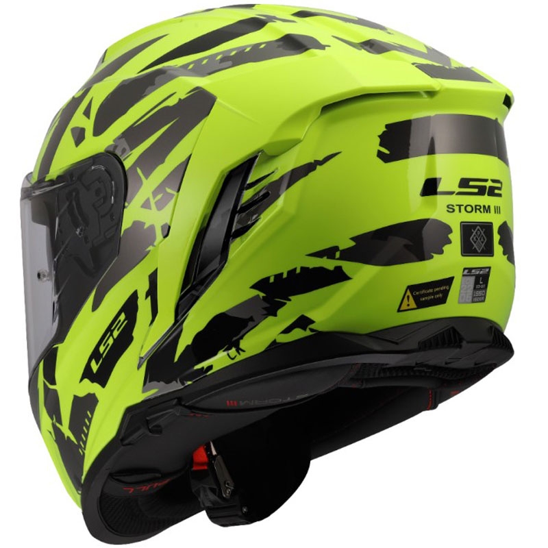 Kask motocyklowy integralny LS2 FF818 Storm III Kaos żółty