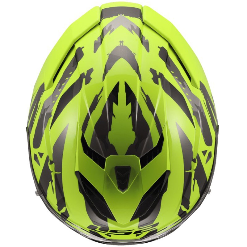 Kask motocyklowy integralny LS2 FF818 Storm III Kaos żółty