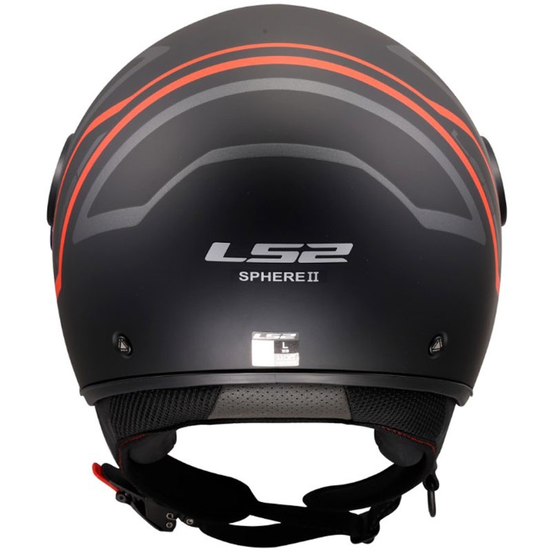 Kask motocyklowy otwarty LS2 OF558 Sphere Lux II Minimum czarno-czerwony