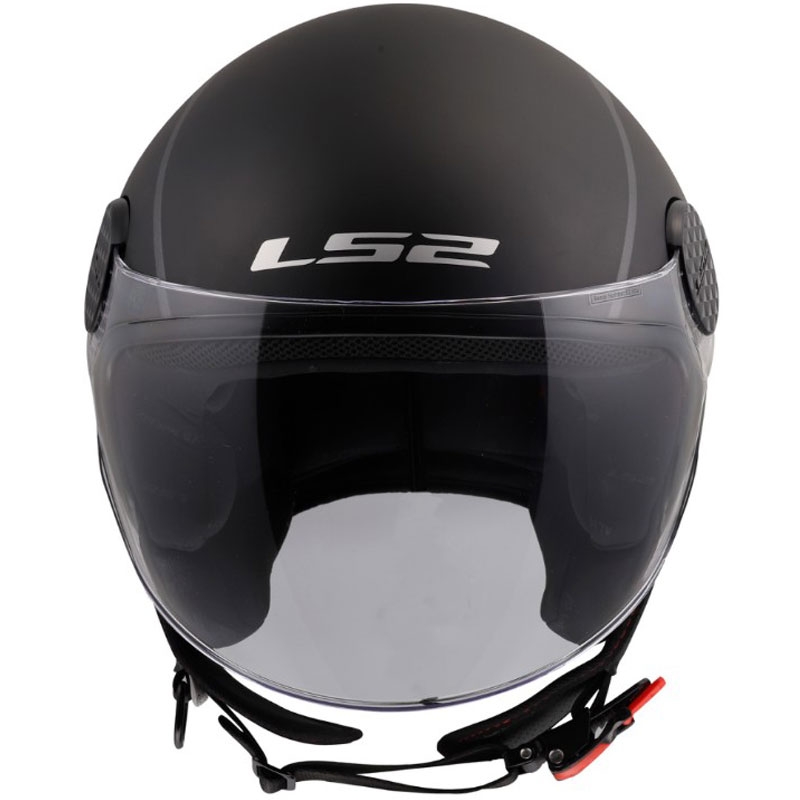 Kask motocyklowy otwarty LS2 OF558 Sphere Lux II Minimum czarno-czerwony