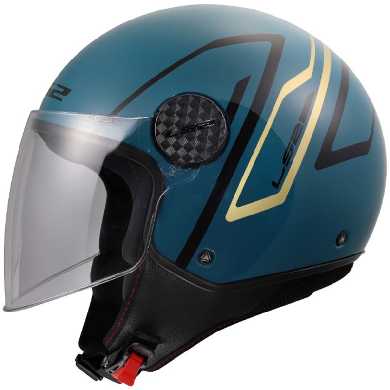 Kask motocyklowy otwarty LS2 OF558 Sphere Lux II Minimum ciemnoniebiesko-zielony