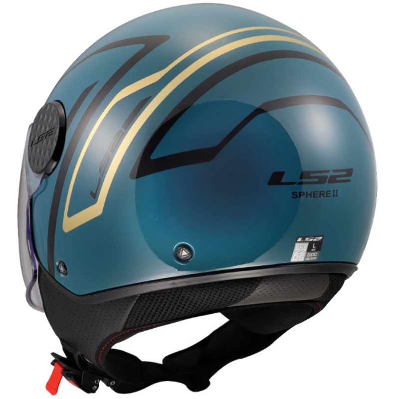 Kask motocyklowy otwarty LS2 OF558 Sphere Lux II Minimum ciemnoniebiesko-zielony