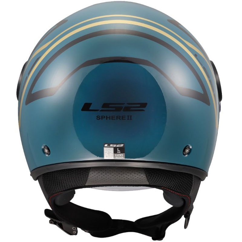 Kask motocyklowy otwarty LS2 OF558 Sphere Lux II Minimum ciemnoniebiesko-zielony