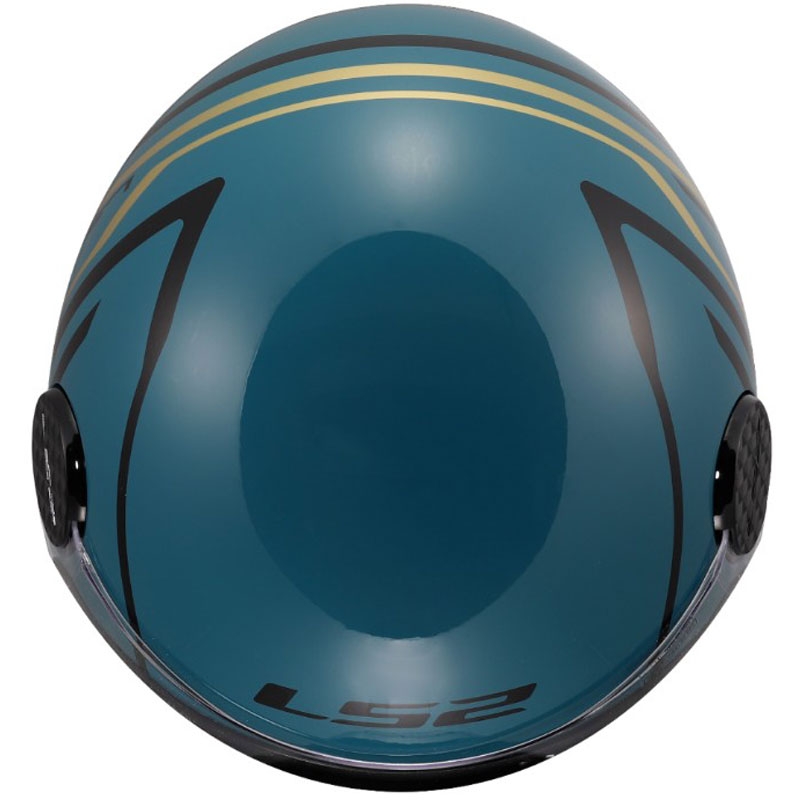 Kask motocyklowy otwarty LS2 OF558 Sphere Lux II Minimum ciemnoniebiesko-zielony