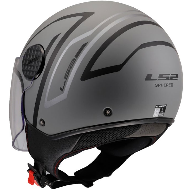 Kask motocyklowy otwarty LS2 OF558 Sphere Lux II Minimum czarno-szary