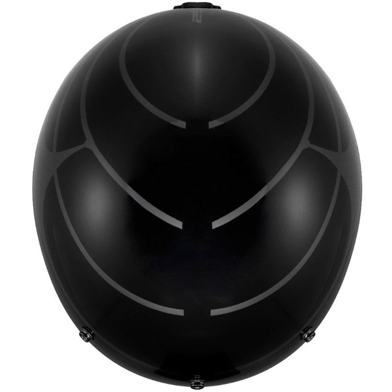 Kask motocyklowy otwarty LS2 OF601 Bob II Cosmic błyszczący czarno-szary