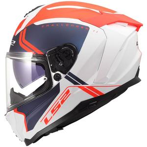 Kask motocyklowy integralny LS2 FF817 Challenger II Titan matowy biało-niebiesko-czerwony